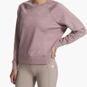 Vuori Women's heathered dream knit in orchid pink Crew Neck Sweater